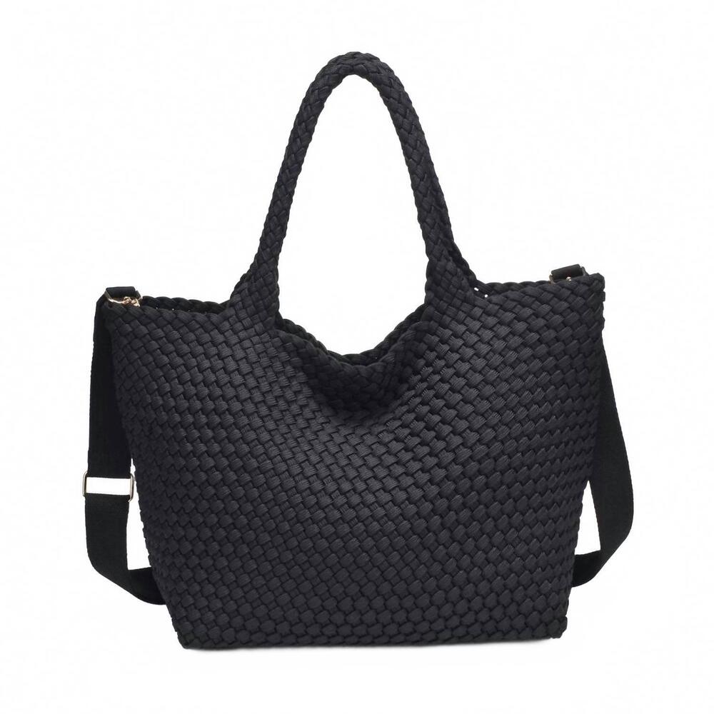 NEW SOL AND SELENE women's sky's the limit medium laced up eco-edition tote bag